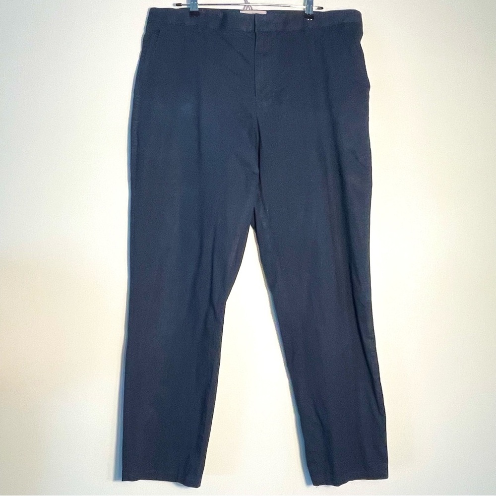 EVERLANE Men's Cotton Stretch Pants Navy Blue Straight Leg Size 36 x 30